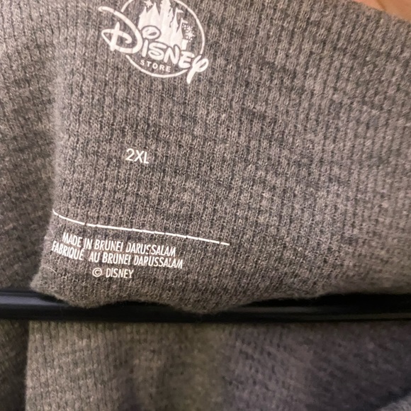 Disney Belle Heart Top Beauty Beast 2XL Plus Size Long Sleeve Thermal Shirt Gray - Picture 3 of 8